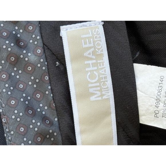 Michael Kors Women’s Blue Flat Front Stretch Dress Pants Size‎ L 36x32 - Picture 8 of 9